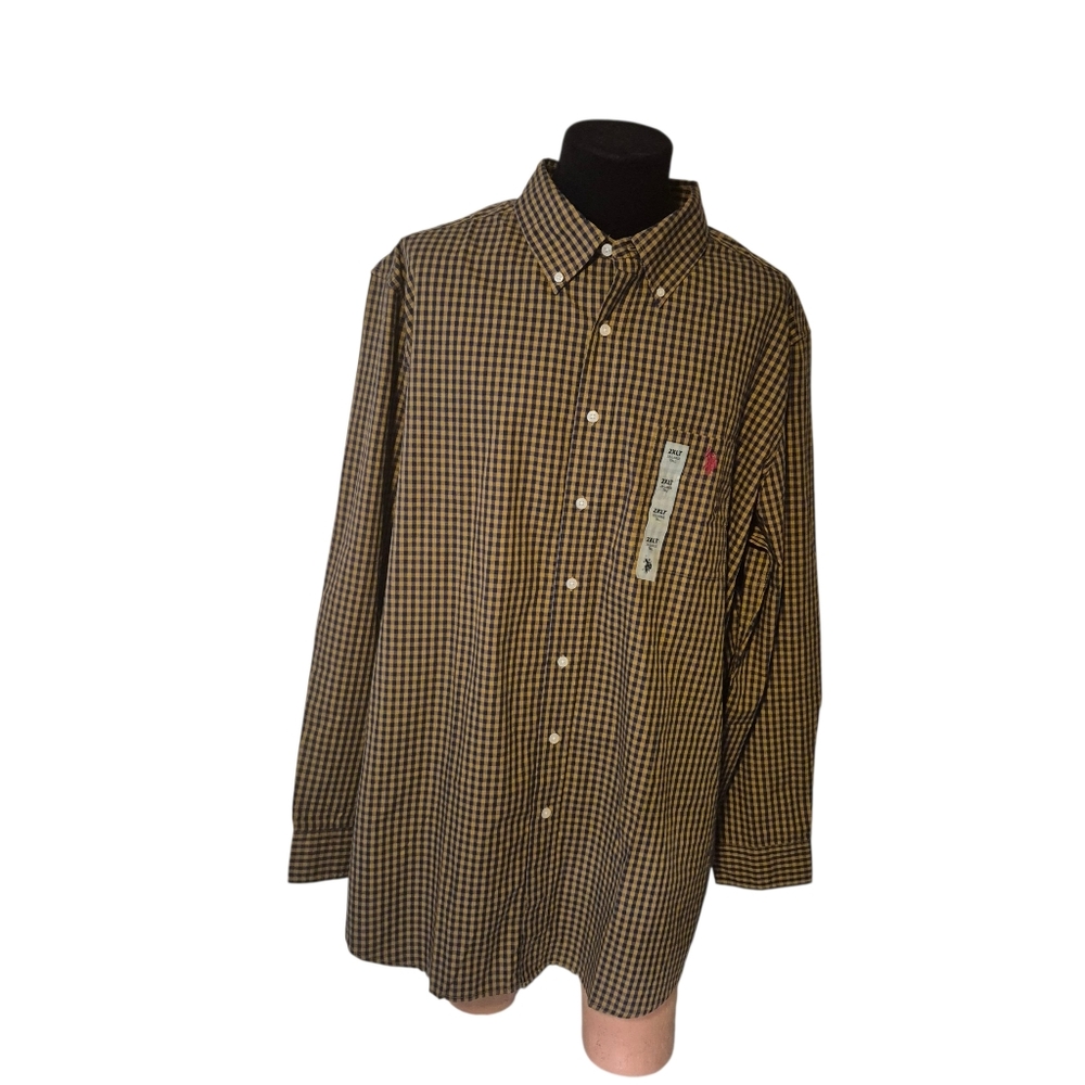 U.S. Polo Assin. Longsleeve checkered Shirt 2XLT